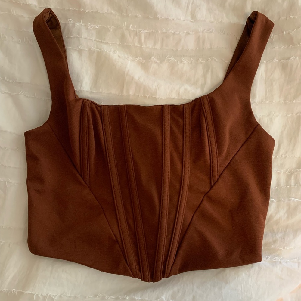 Brown corset top